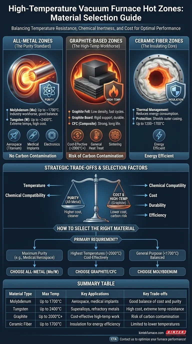 高温真空炉热区使用哪些材料？通过正确的选择优化您的工艺 图解指南