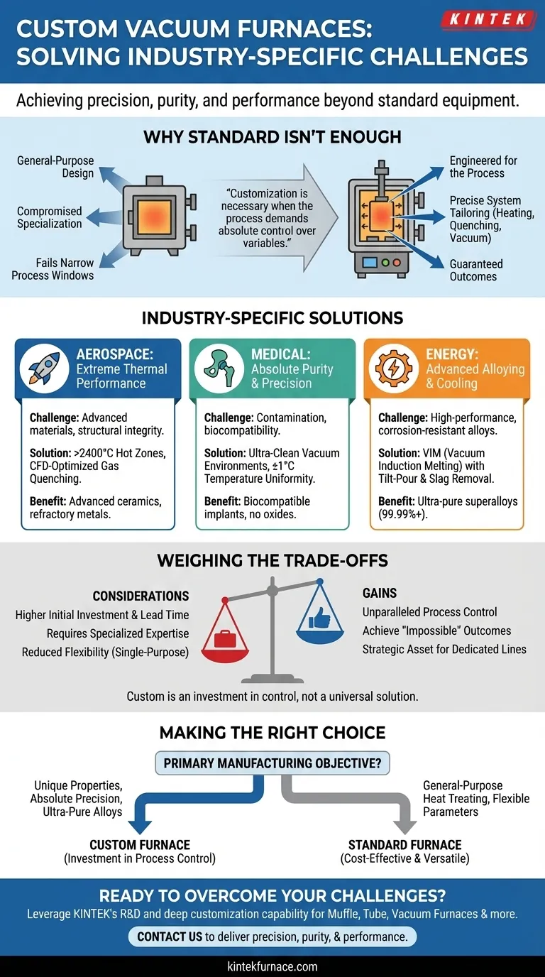 Come i forni a vuoto personalizzati affrontano le sfide specifiche del settore? Soluzioni su misura per Aerospaziale, Medico ed Energia Guida Visiva
