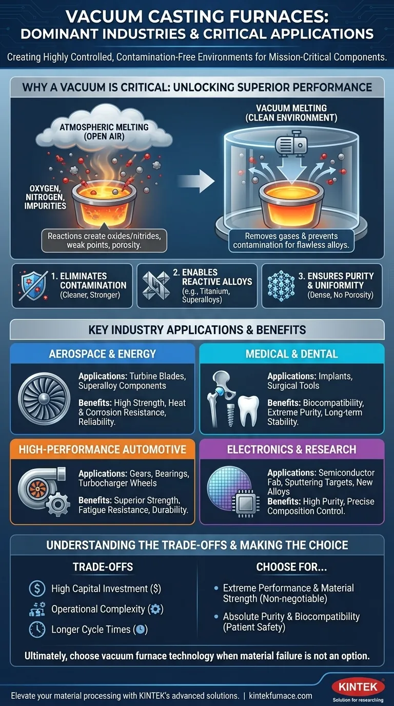 真空熔铸炉常用于哪些行业以及具体应用？探索航空航天、医疗等领域的关键用途 图解指南