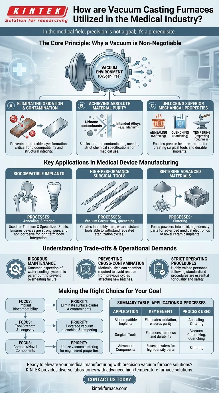 Come vengono utilizzate le fornaci a vuoto nel settore medico? Garantire purezza e precisione per i dispositivi medici Guida Visiva