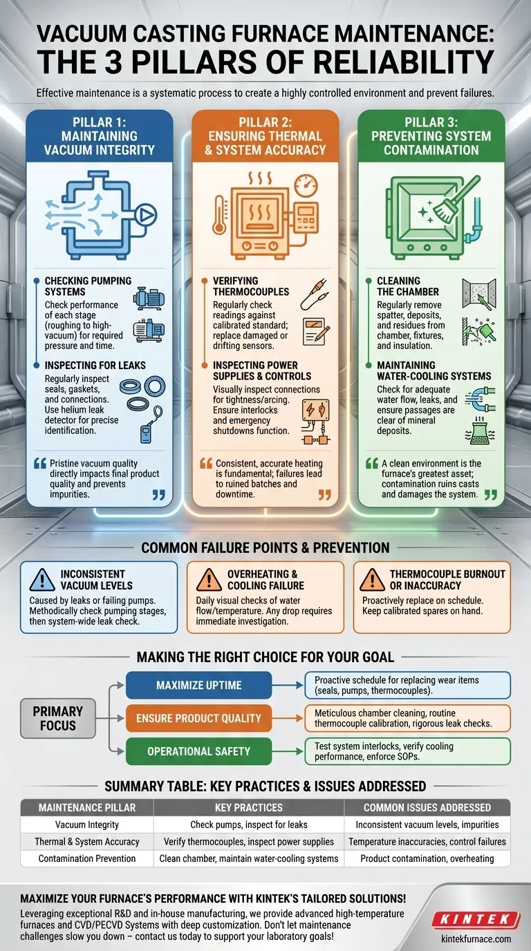 What maintenance practices are recommended for vacuum casting furnaces? Ensure Long-Term Reliability and Uptime Visual Guide
