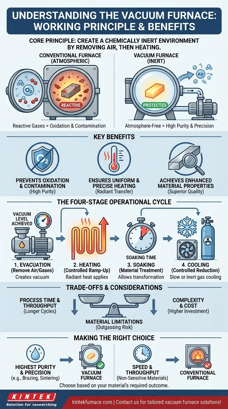 진공로의 작동 원리는 무엇인가요? 민감한 재료를 위한 고순도 열처리 달성 시각적 가이드