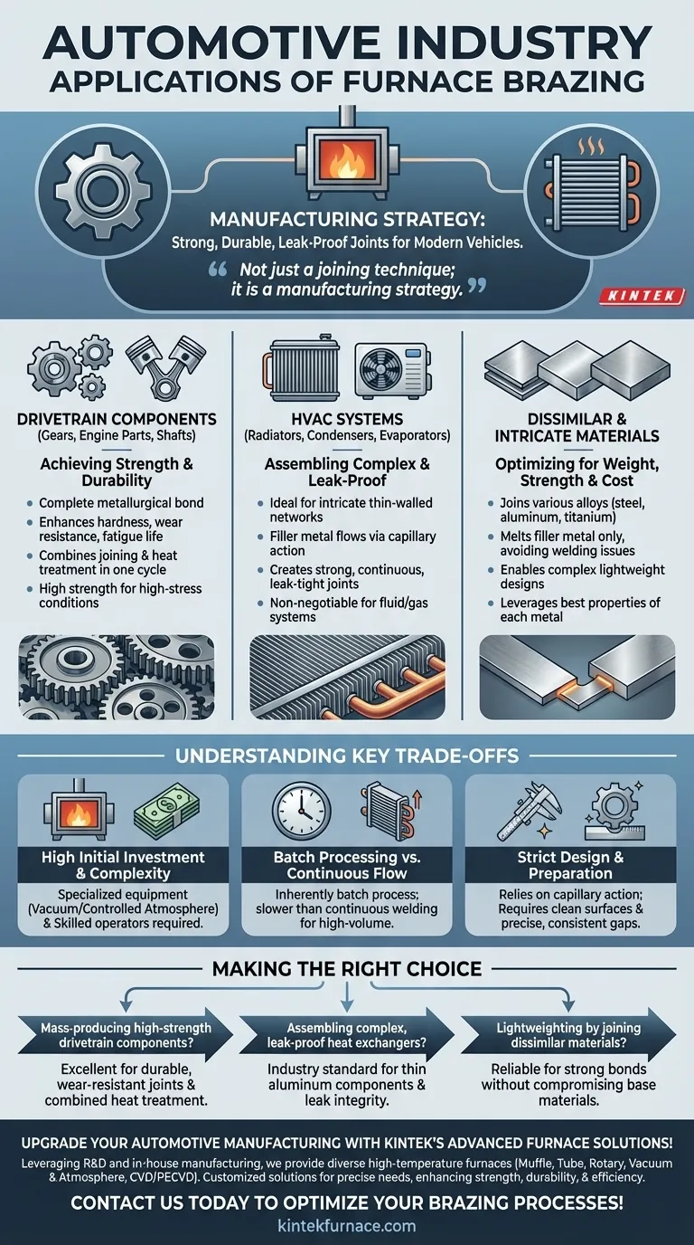 Quais são as aplicações da brasagem em forno na indústria automotiva? Aprimore o Desempenho do Veículo com Juntas Fortes e à Prova de Vazamentos Guia Visual