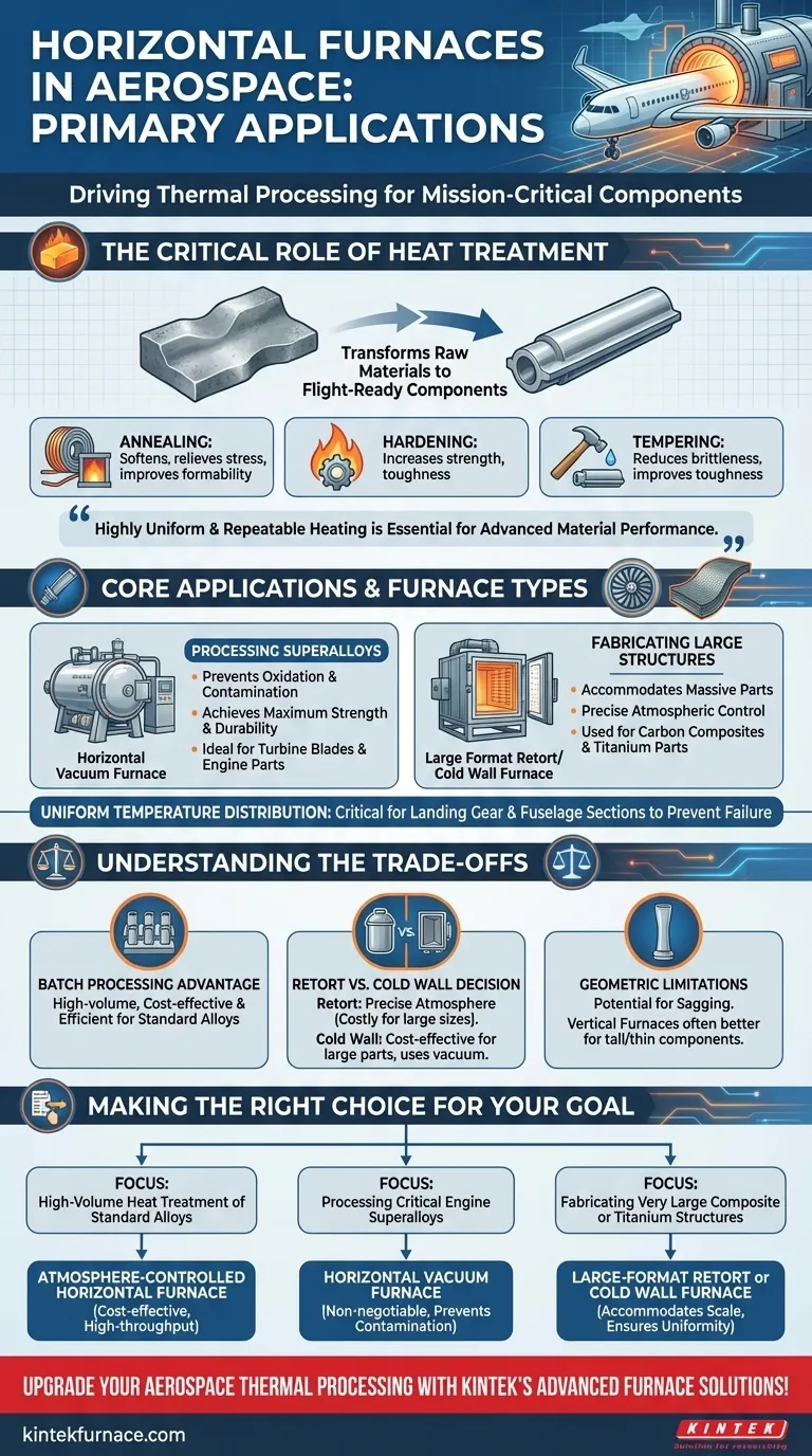 Quais são as principais aplicações dos fornos horizontais na indústria aeroespacial? Melhore o desempenho dos componentes com tratamento térmico de precisão Guia Visual
