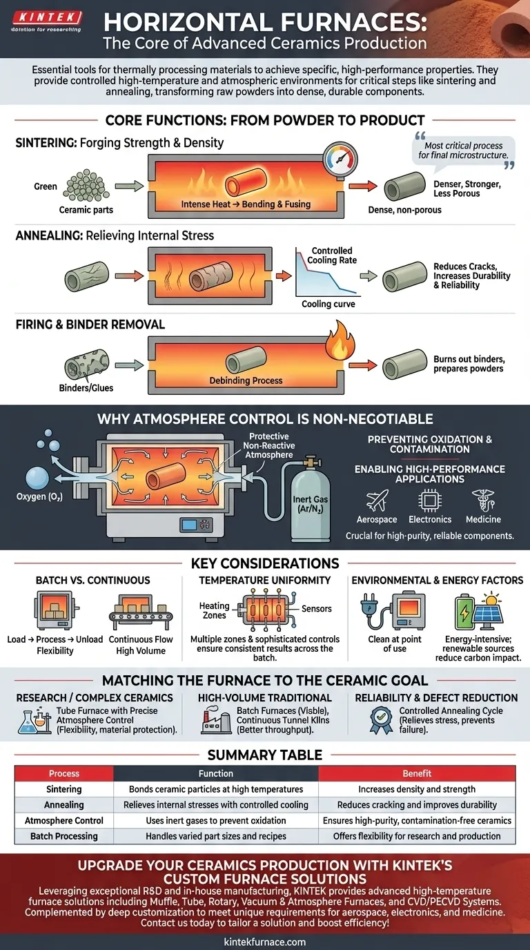 How do horizontal furnaces support the ceramics industry? Boost Performance with Precision Heat Treatment Visual Guide