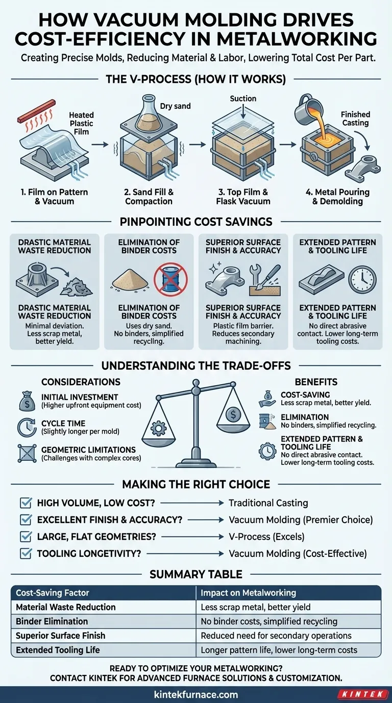 Como a moldagem a vácuo contribui para a eficiência de custos na metalurgia? Reduza Desperdício e Custos de Mão de Obra Guia Visual