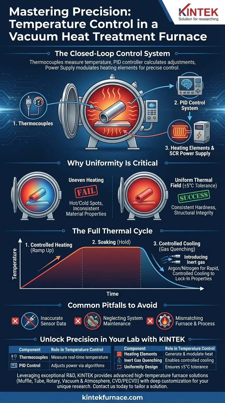 Come si controlla la temperatura in un forno per trattamenti termici sottovuoto? Ottieni Precisione e Uniformità Guida Visiva