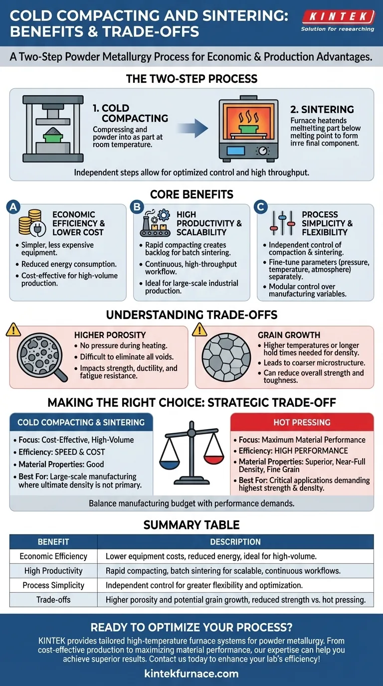 Quais são os benefícios da compactação a frio e da sinterização? Aumente a Eficiência e Reduza os Custos na Fabricação Guia Visual