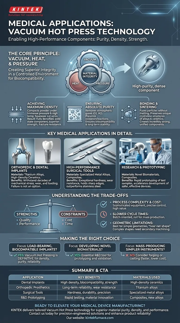 Welche medizinischen Anwendungen profitieren von der Vakuum-Heißpresstechnik? Verbesserung biokompatibler Implantate und Werkzeuge Visuelle Anleitung