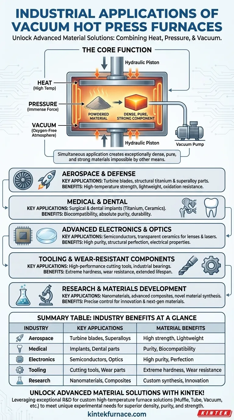 Quali applicazioni industriali utilizzano i forni a pressa calda sottovuoto? Essenziali per il settore aerospaziale, medico ed elettronico Guida Visiva
