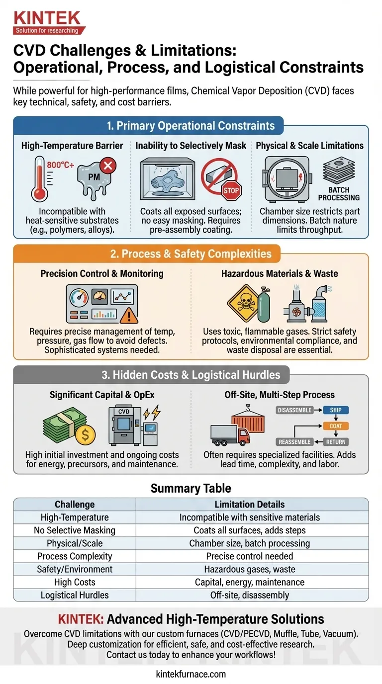 What challenges and limitations are associated with CVD? Overcome Key Constraints for Better Film Coating Visual Guide