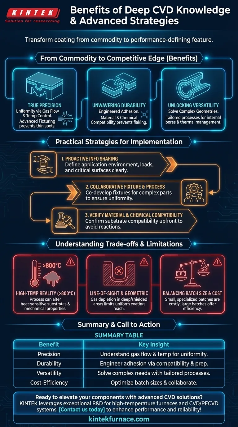 Quali sono i vantaggi di comprendere i principi CVD e di implementare strategie avanzate? Aumentare le prestazioni e l'affidabilità dei componenti Guida Visiva