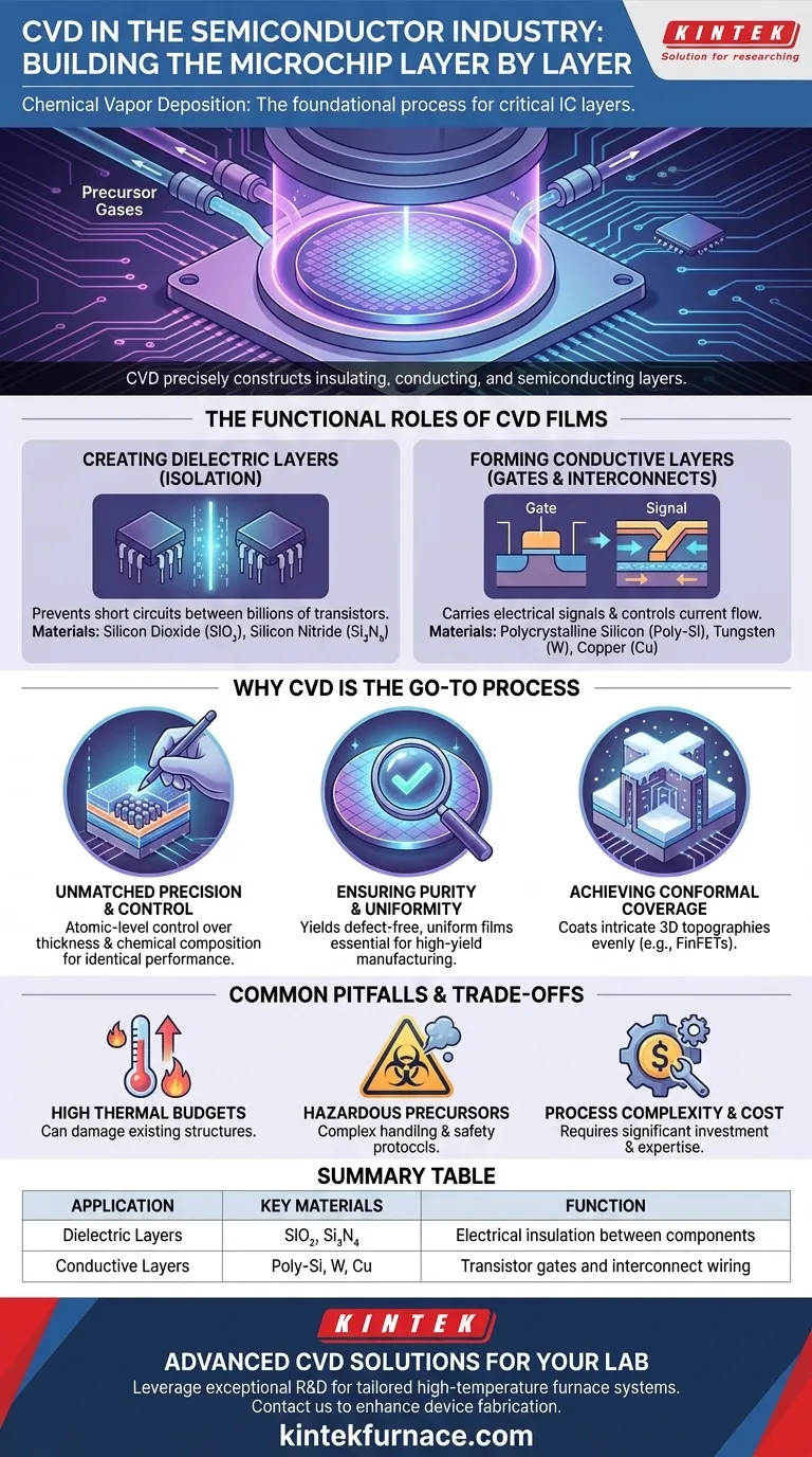 반도체 산업에서 CVD의 일반적인 응용 분야는 무엇입니까? 마이크로칩의 박막 증착에 필수적입니다 시각적 가이드