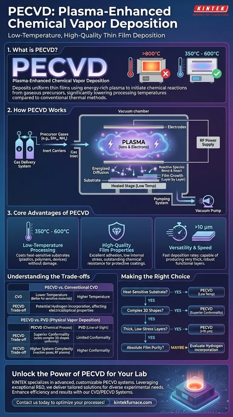 PECVD 代表什么，其主要功能是什么？探索低温薄膜沉积 图解指南