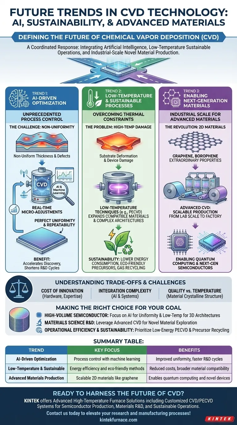 Каковы будущие тенденции в технологии CVD? ИИ, устойчивое развитие и передовые материалы Визуальное руководство
