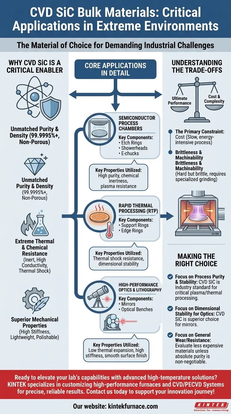 What are some applications of CVD SiC bulk materials? Ideal for High-Tech Demands Visual Guide
