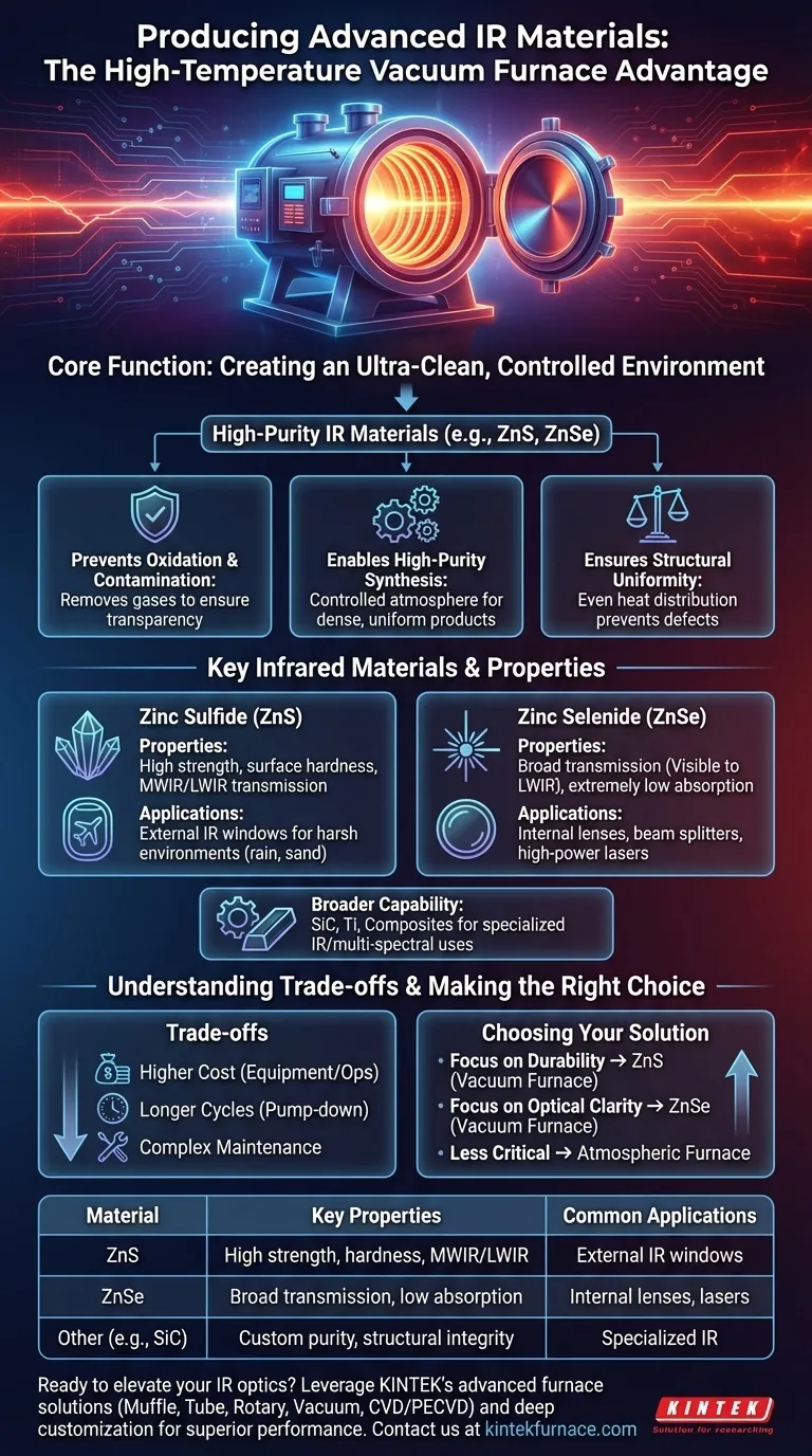 What infrared materials can be produced using high temperature vacuum furnaces? Discover ZnS, ZnSe, and More Visual Guide