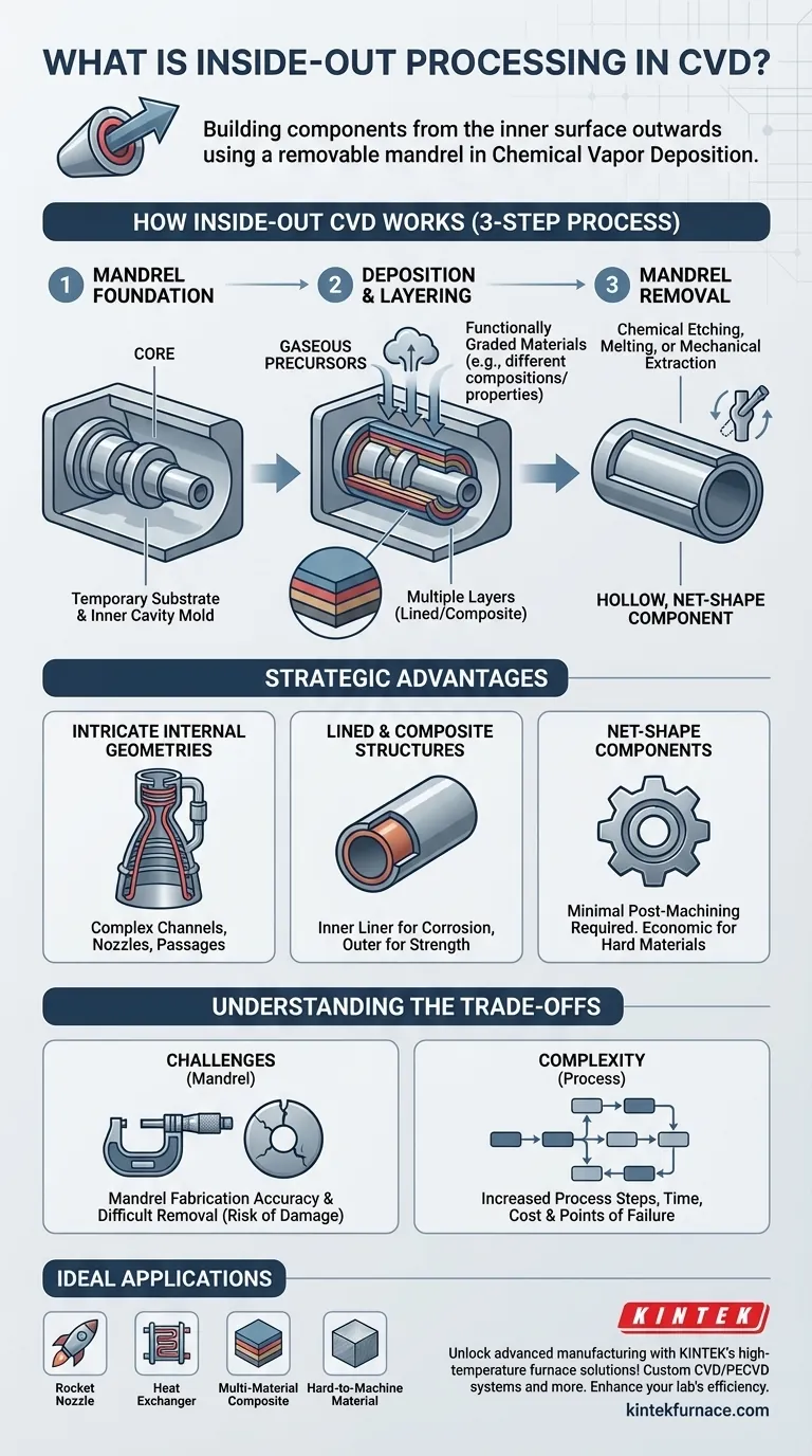 Что такое обработка "изнутри наружу" (inside-out processing) в ХОП? Создание сложных, полых компонентов с высокой точностью Визуальное руководство