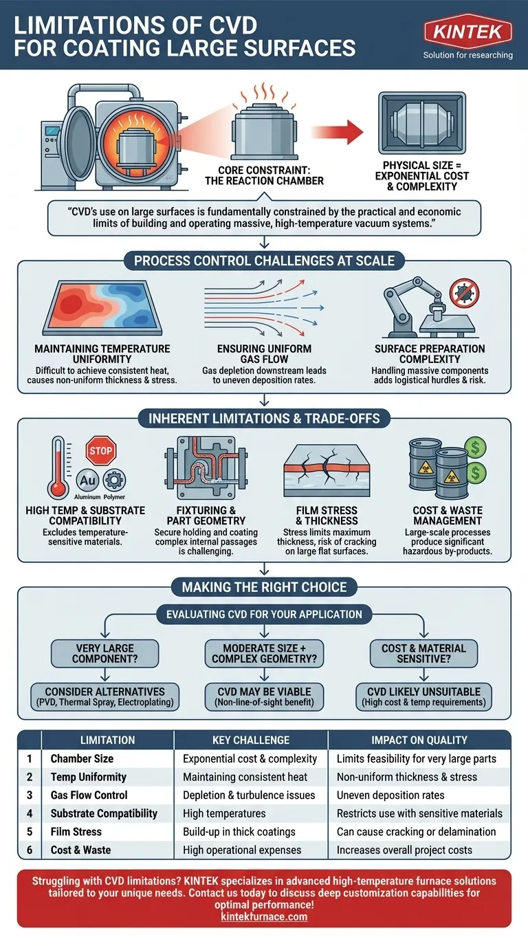 CVD 코팅은 넓은 표면에 적용할 때 어떤 한계가 있습니까? 맞춤형 솔루션으로 규모 문제 극복 시각적 가이드