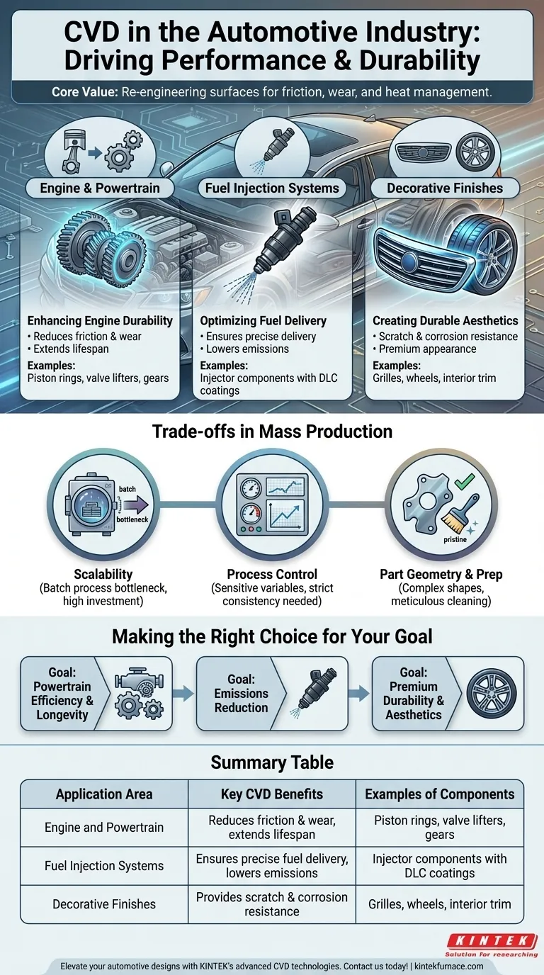 Quais são as aplicações da CVD na indústria automotiva? Aumente o Desempenho do Veículo com Revestimentos Avançados Guia Visual