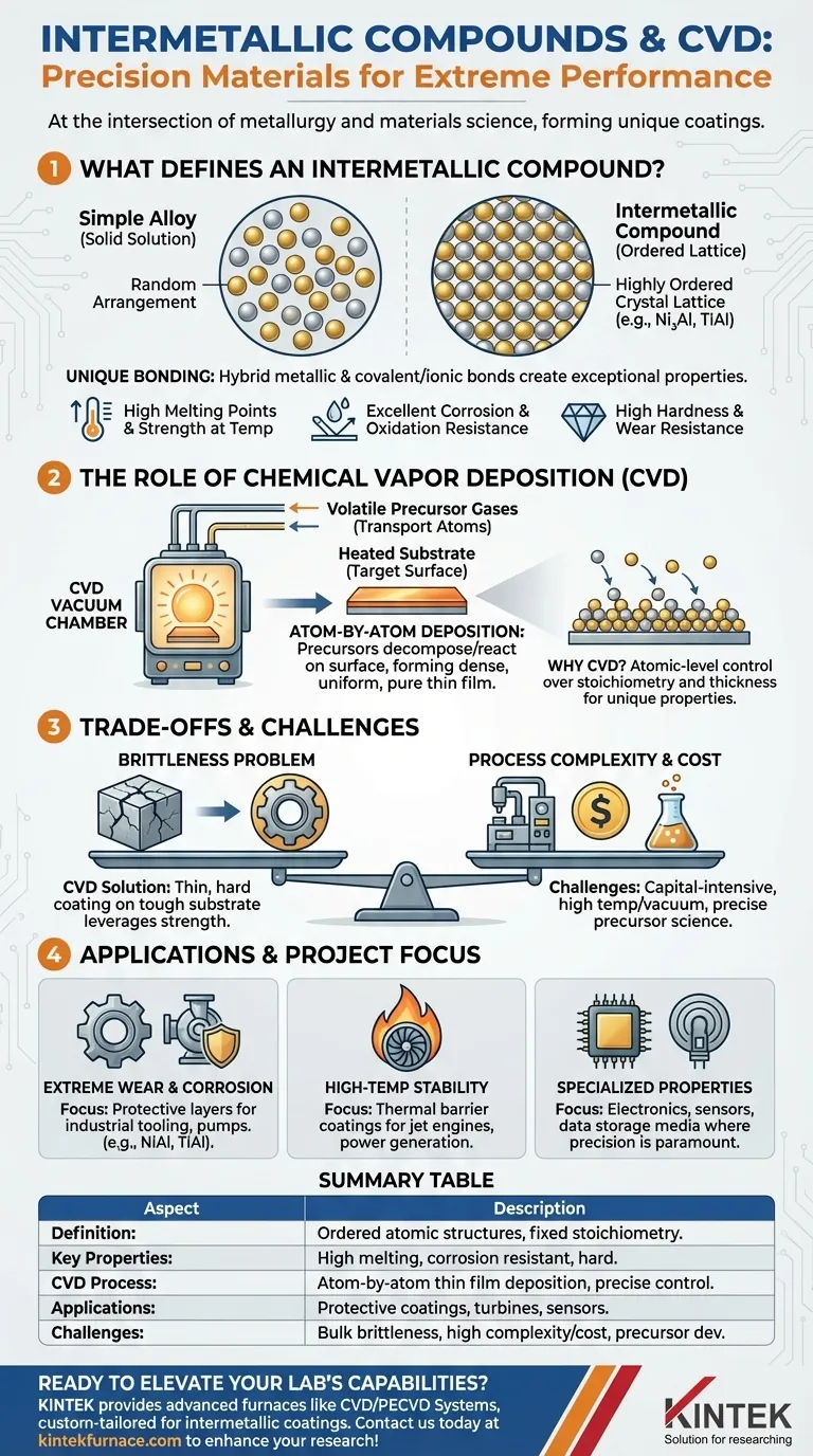 Que sont les composés intermétalliques et comment sont-ils utilisés dans le CVD ? Découvrez les solutions avancées pour les films minces Guide Visuel