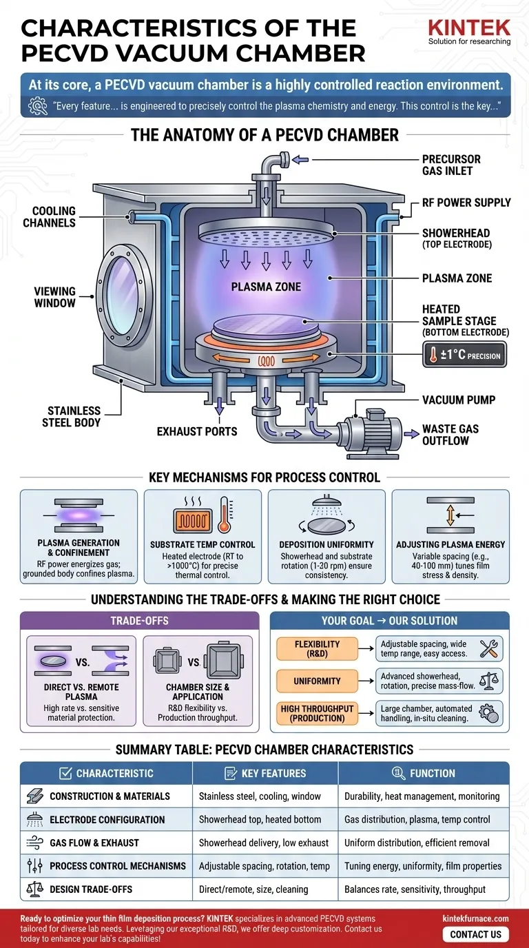 Quais são as características da câmara de vácuo em equipamentos PECVD? Principais características para deposição superior de filmes finos Guia Visual