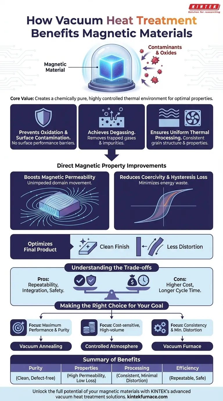 Como o tratamento térmico a vácuo beneficia os materiais magnéticos? Aumente a pureza e o desempenho para resultados superiores Guia Visual
