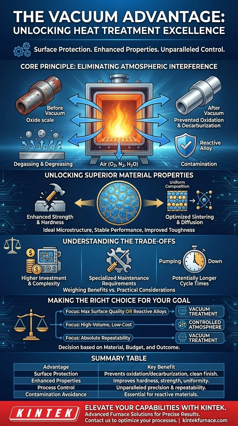 Welche Vorteile bietet die Vakuumumgebung in Wärmebehandlungsöfen? Erzielen Sie überlegene Materialqualität und -kontrolle Visuelle Anleitung