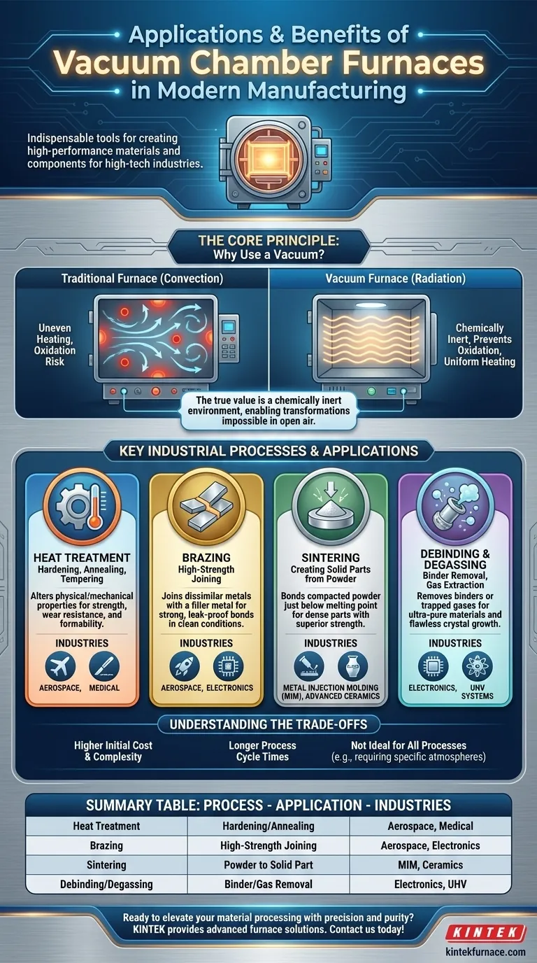 Quali sono alcune applicazioni comuni dei forni a camera a vuoto? Sbloccare trasformazioni di materiali ad alta purezza Guida Visiva