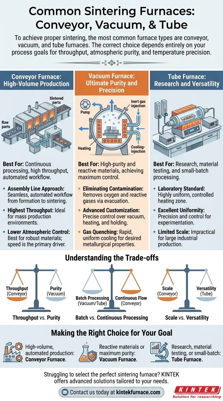 What type of furnaces are commonly used for sintering? Choose the Right Furnace for Your Process Visual Guide