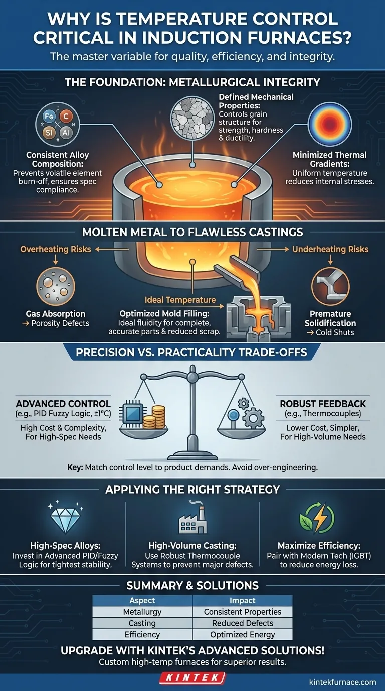 Why is temperature control important in induction furnaces? Ensure Consistent Quality and Efficiency Visual Guide