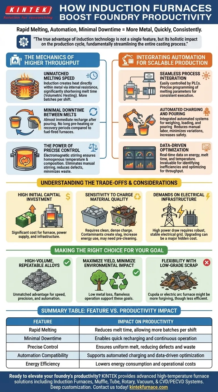 How do induction furnaces enhance productivity in foundries? Boost Melting Speed and Automation for Higher Output Visual Guide