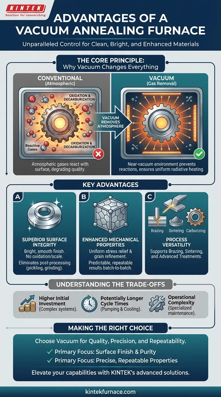 Quali sono i vantaggi dell'utilizzo di un forno per ricottura sottovuoto? Ottenere un trattamento termico pulito e senza ossidazione Guida Visiva