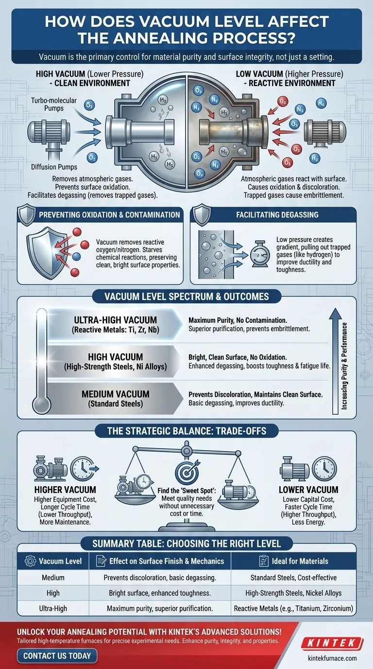 How does vacuum level affect the annealing process? Optimize Material Purity and Performance Visual Guide