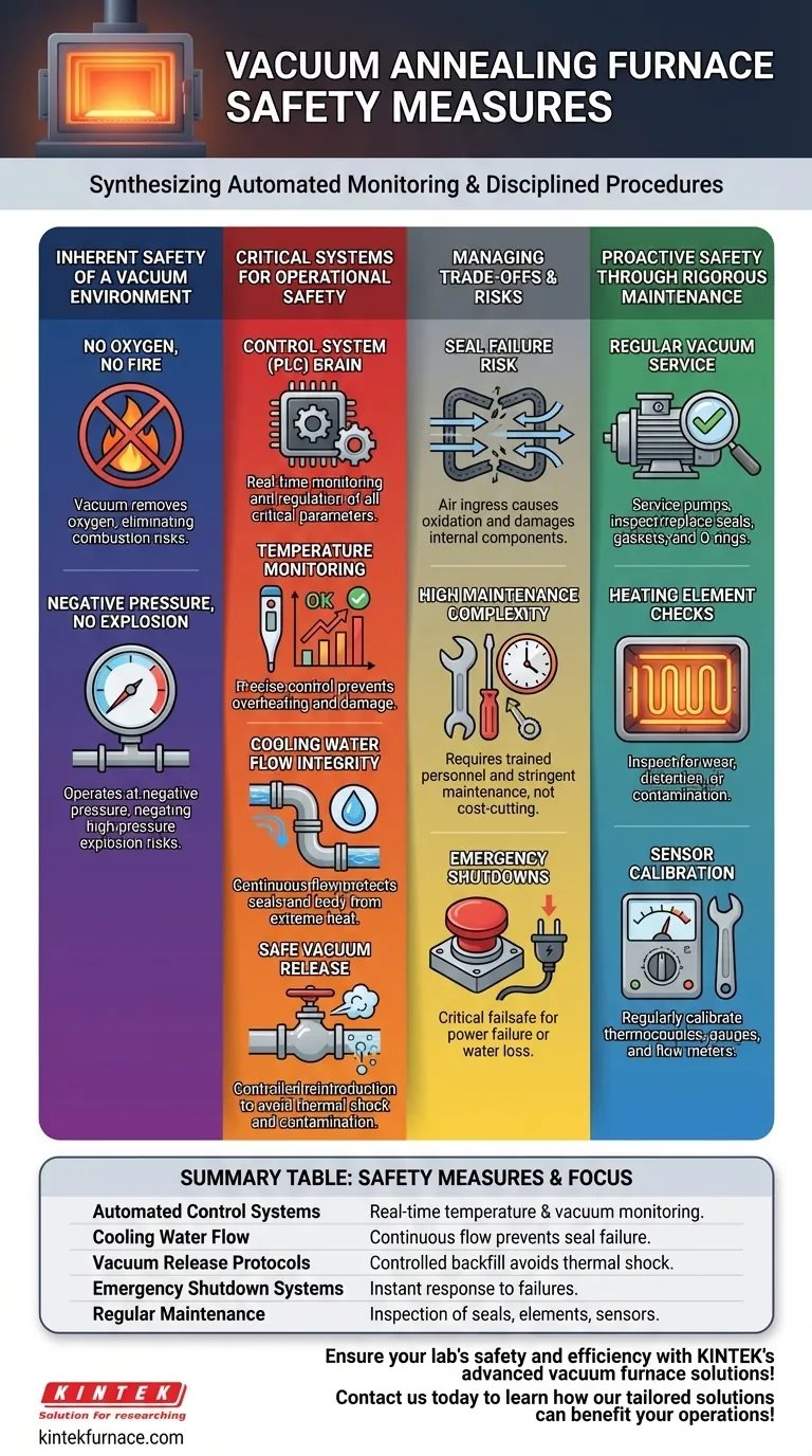 Quais medidas de segurança são importantes para fornos de recozimento a vácuo? Garanta Operação Confiável e Proteja Seu Laboratório Guia Visual