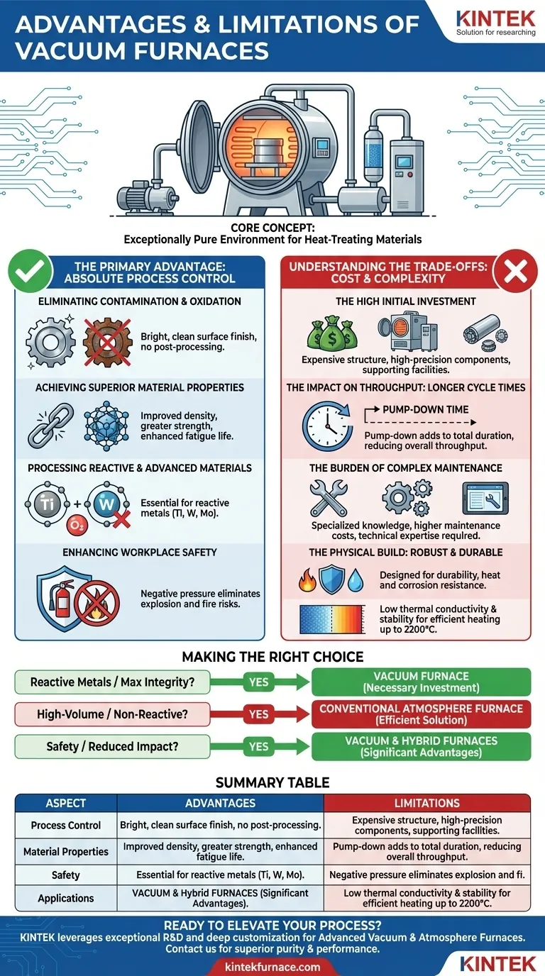Welche Vorteile und Einschränkungen bietet der Einsatz von Vakuumöfen? Präzise Wärmebehandlung erschließen Visuelle Anleitung