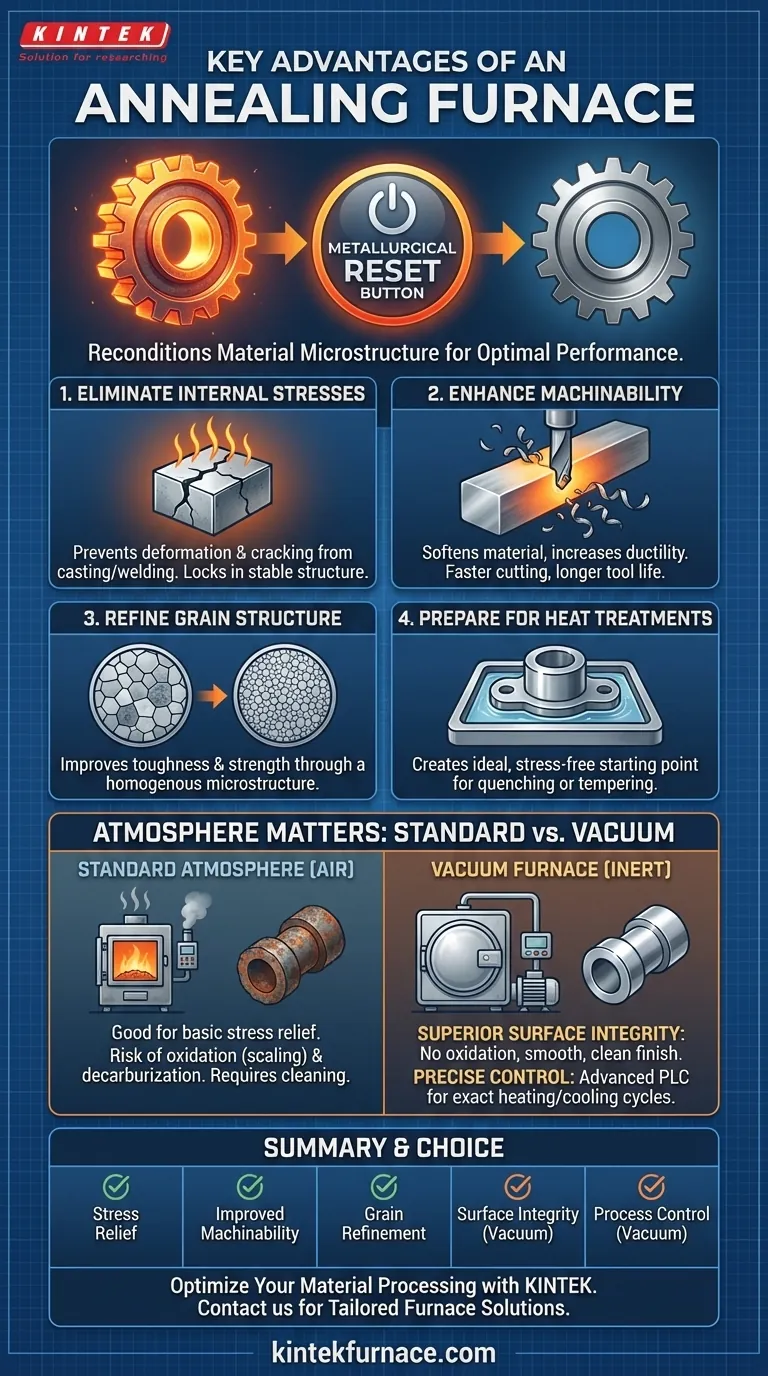 Quais são as principais vantagens de usar um forno de recozimento? Melhore a Qualidade do Material e a Eficiência da Fabricação Guia Visual
