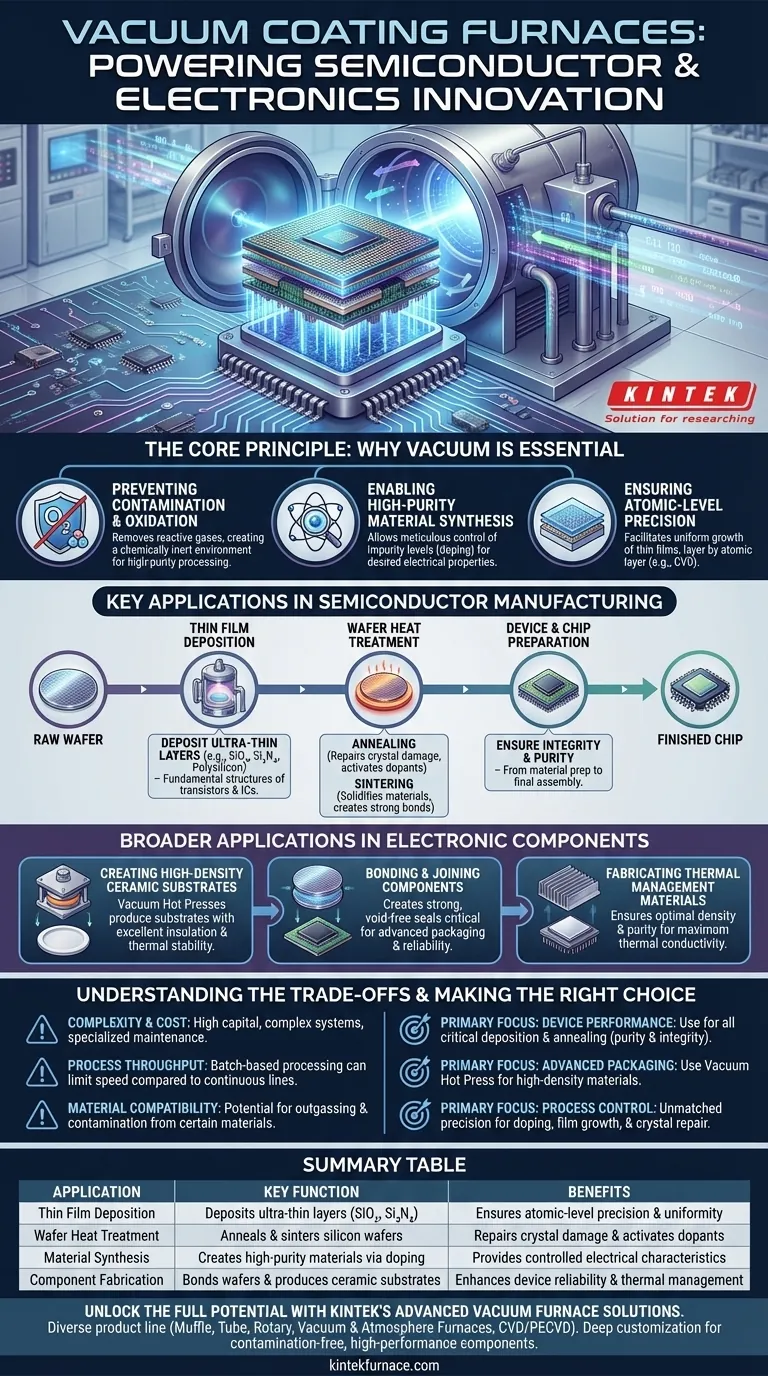 How are vacuum coating furnaces applied in the semiconductor and electronic components industry? Essential for High-Purity Electronics Visual Guide