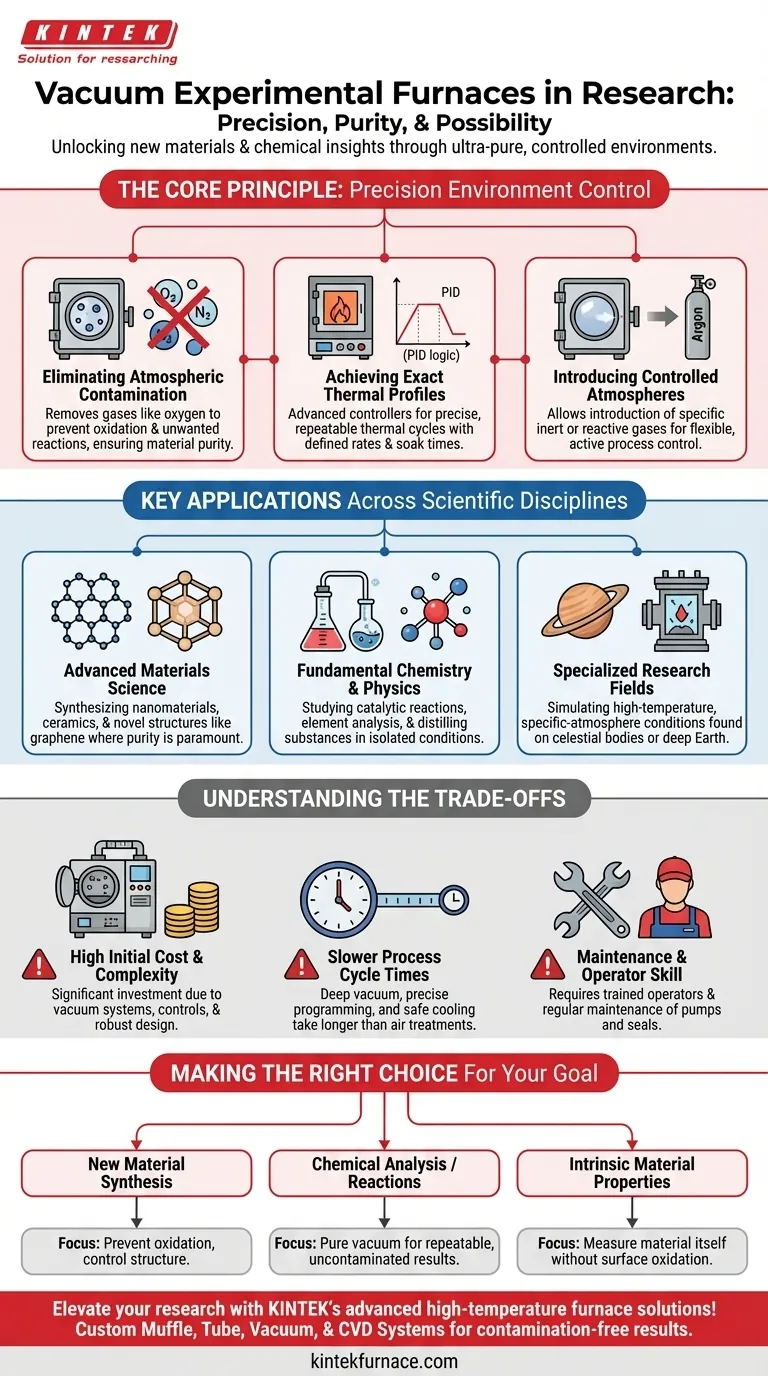 How are vacuum experimental furnaces used in research and laboratory settings? Unlock Precision in Materials Science Visual Guide