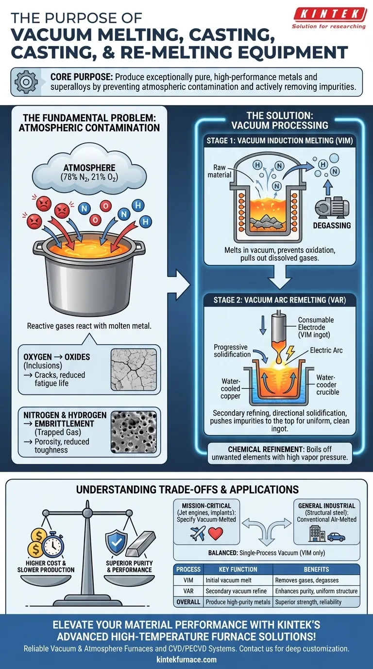 Quel est l'objectif de l'équipement de fusion, de coulée et de refonte sous vide ? Obtenir des métaux de haute pureté pour des applications critiques Guide Visuel