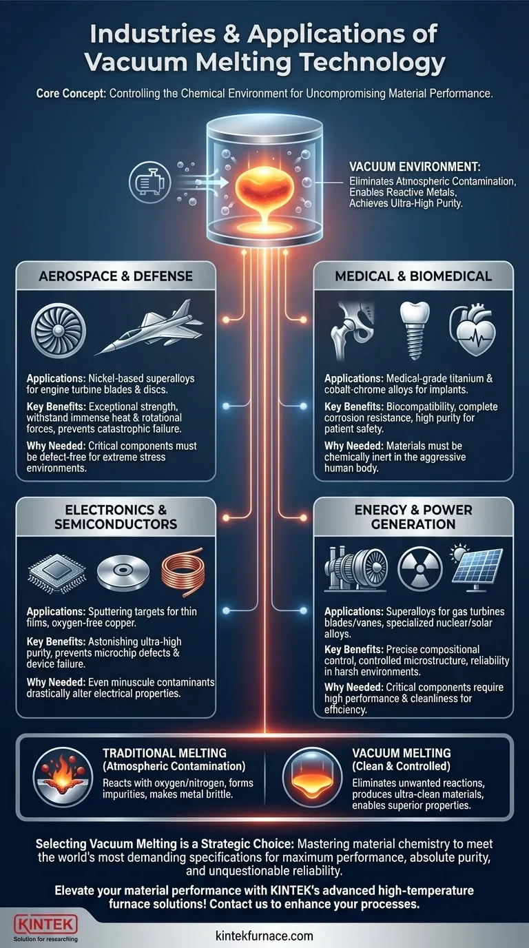 Em que indústrias a tecnologia de fusão a vácuo é comumente aplicada? Essencial para Aeroespacial, Médico e Eletrônicos Guia Visual