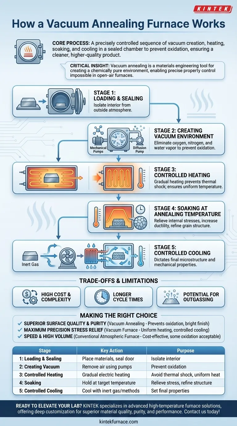 What is the working process of a vacuum annealing furnace? Achieve Superior Material Quality with Precision Control Visual Guide