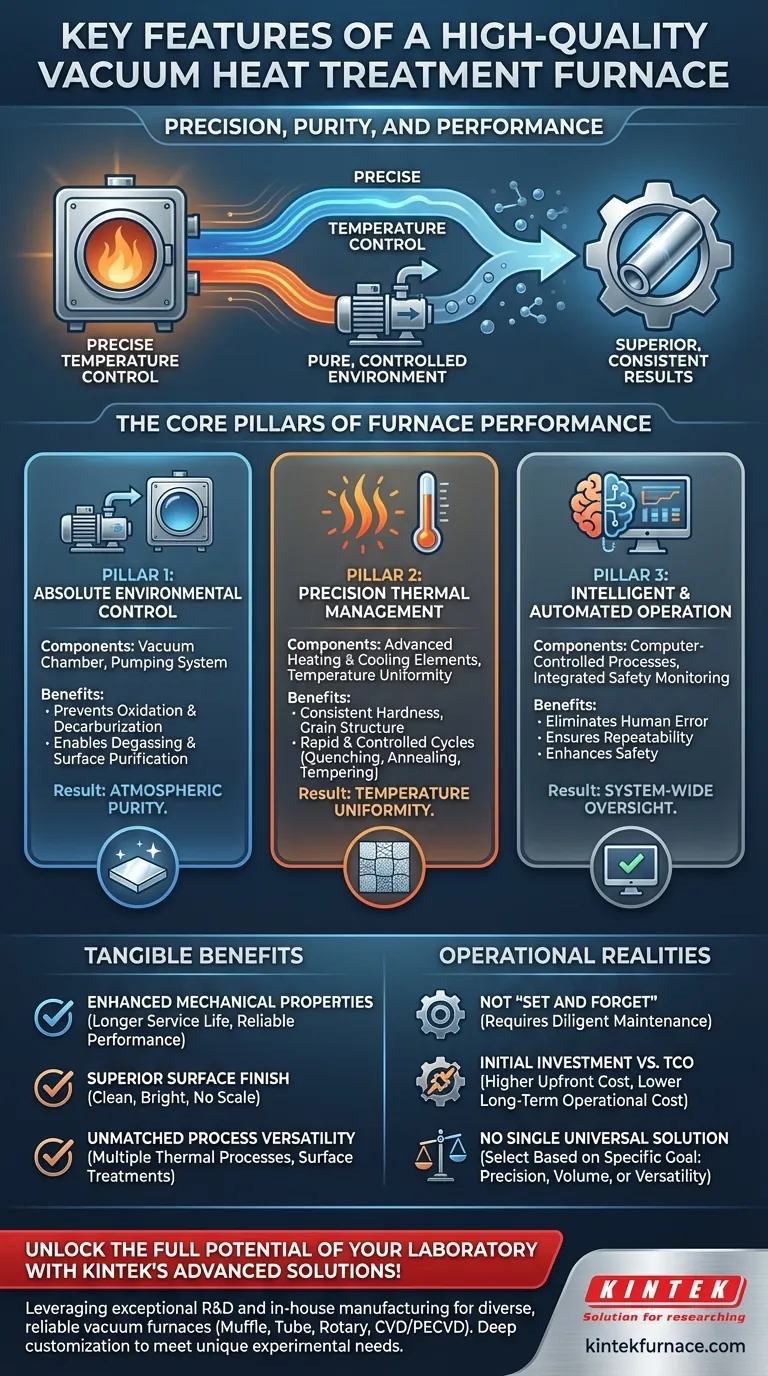 What are the key features of a high-quality vacuum heat treatment furnace? Ensure Superior Heat Treatment Precision Visual Guide