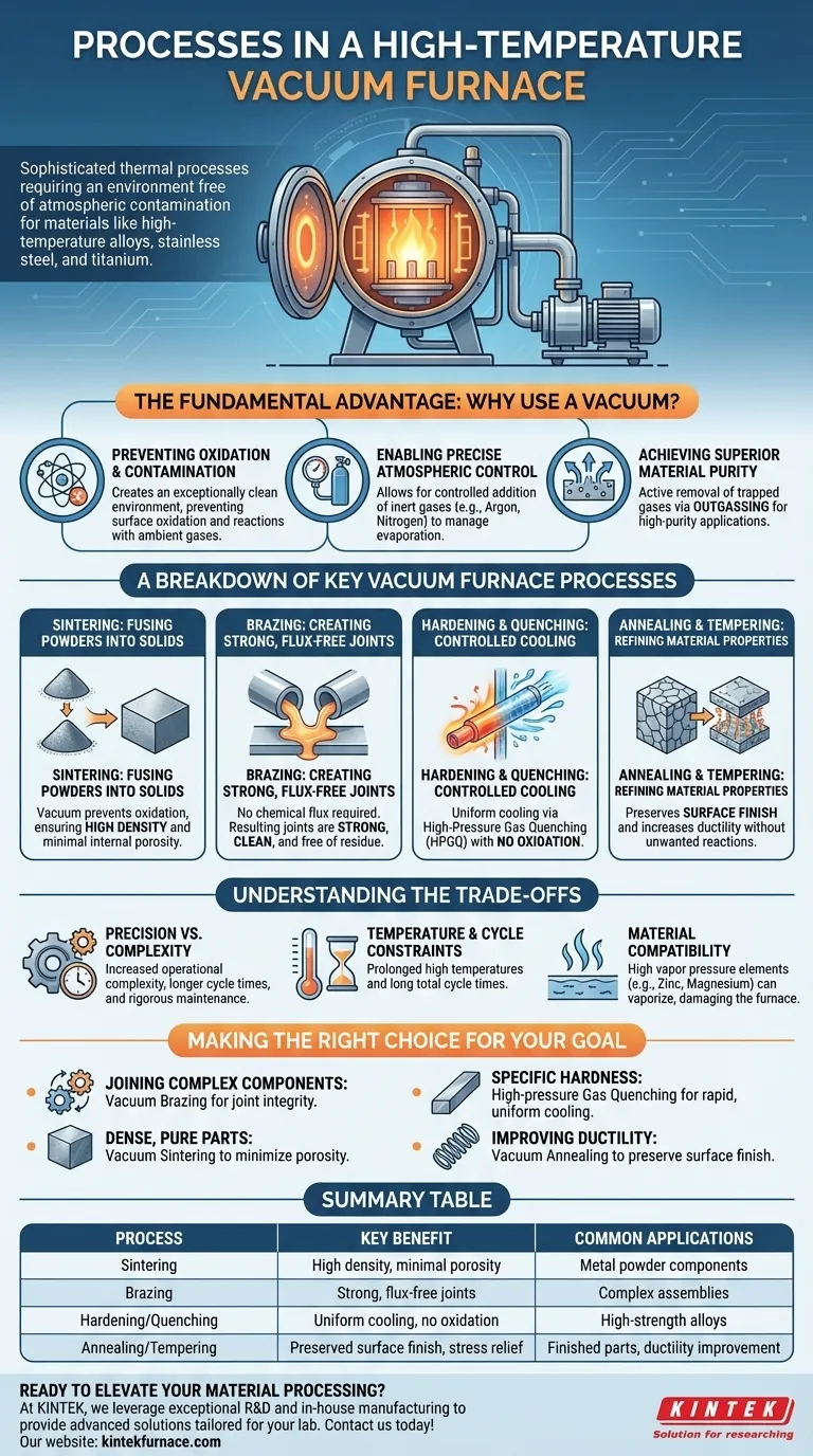 高温真空炉ではどのようなプロセスが行われますか？材料加工における純度と精度の実現 ビジュアルガイド