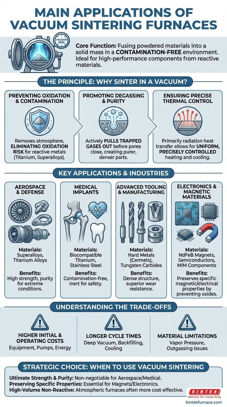 真空焼結炉の主な用途は何ですか？高純度・高強度部品に不可欠 ビジュアルガイド
