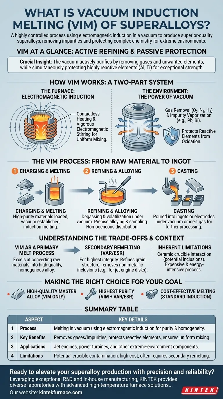 Qu'est-ce que la fusion par induction sous vide (VIM) des superalliages ? Obtenez une pureté supérieure pour les environnements extrêmes Guide Visuel