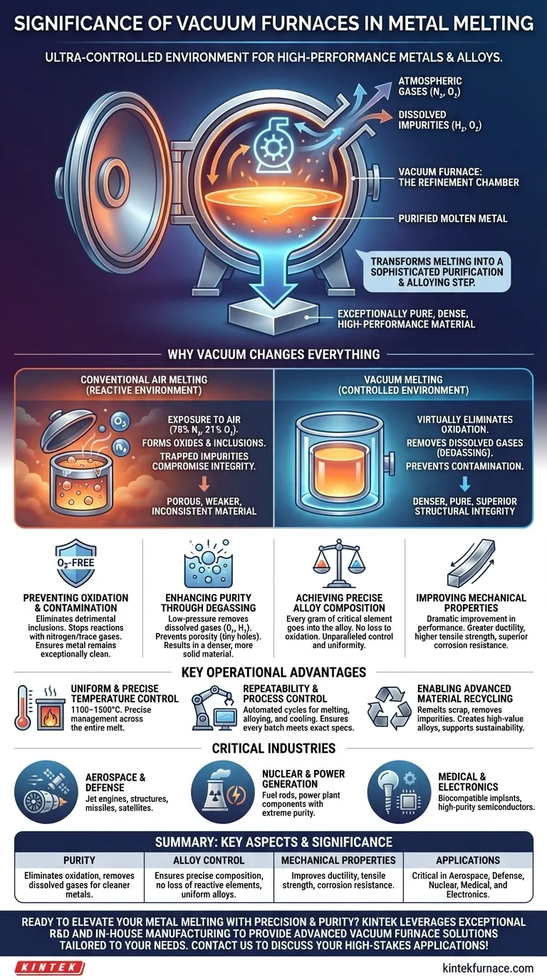 ¿Cuál es la importancia de los hornos de vacío en la fusión de metales? Logre metales de ultra-pureza y alto rendimiento Guía Visual