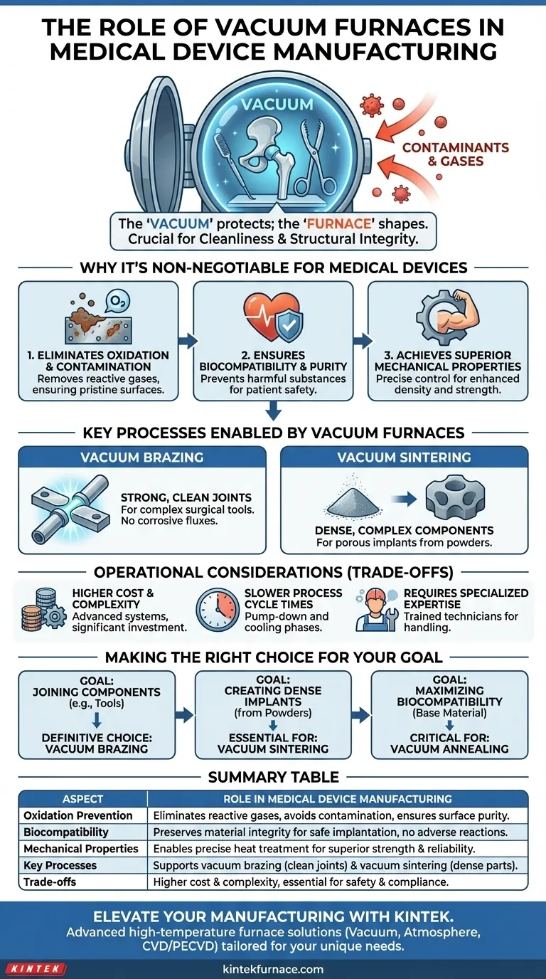 Qual è il ruolo dei forni sottovuoto nella produzione di dispositivi medici? Garantire purezza e sicurezza per gli impianti. Guida Visiva