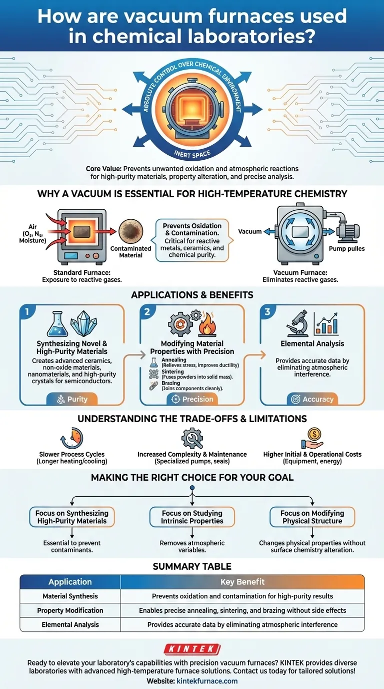How are vacuum furnaces used in chemical laboratories? Achieve High-Purity Results with Controlled Heating Visual Guide