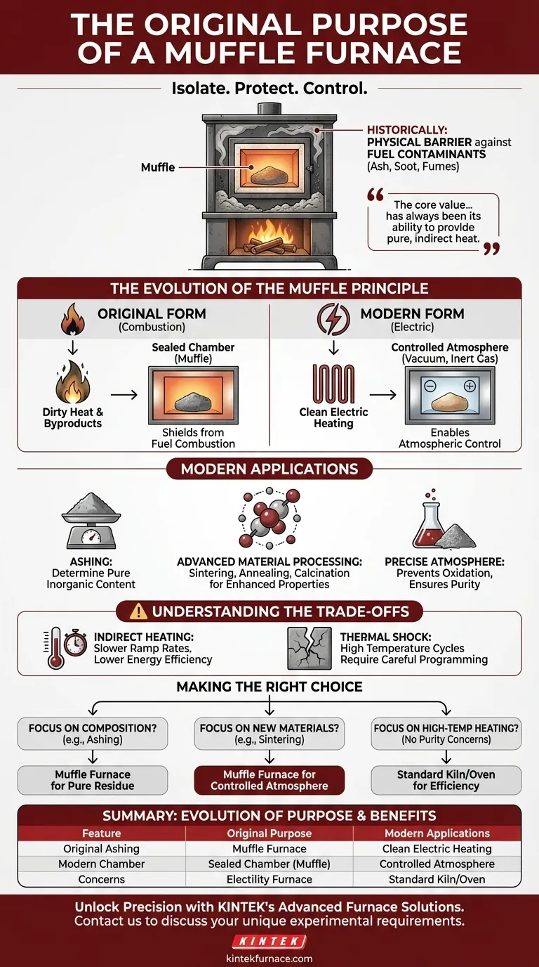 What was the original purpose of a muffle furnace? Discover Its Evolution for Pure Heat Visual Guide